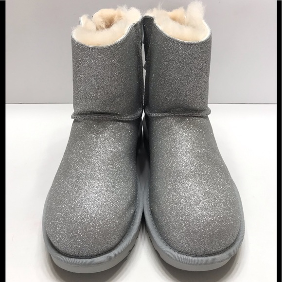 UGG Shoes - NEW UGG Mini Bailey Bow Silver Sparkle Women Boot